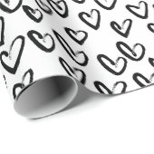 Verf Lijn Hart Patroon Cadeaupapier (Rol Hoek)