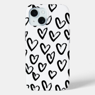 Verf Lijn Hart Patroon iPhone 15 Case