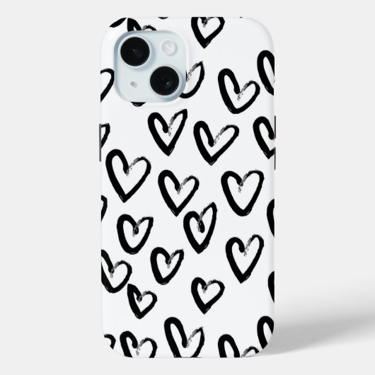 Verf Lijn Hart Patroon Case-Mate iPhone Case (Achterkant)