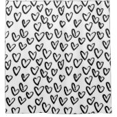 Verf Lijn Hart Patroon Douchegordijn (Voorkant)