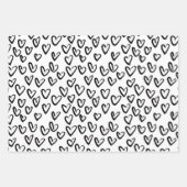 Verf Lijn Hart Patroon Inpakpapier Vel (Voorkant 2)