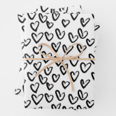 Verf Lijn Hart Patroon Inpakpapier Vel (In situ)