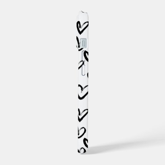 Verf Lijn Hart Patroon iPhone 15 Case (Linkerkant)