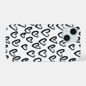 Verf Lijn Hart Patroon iPhone 15 Case (Achterkant horizontaal)