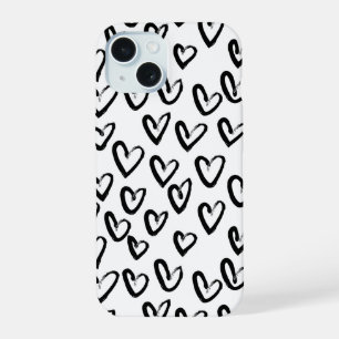 Verf Lijn Hart Patroon iPhone 15 Case