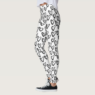 Verf Lijn Hart Patroon Leggings
