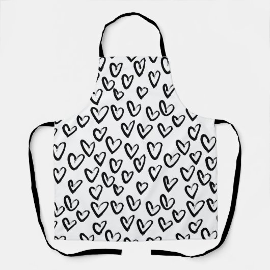 Verf Lijn Hart Patroon Schort (Voorkant)