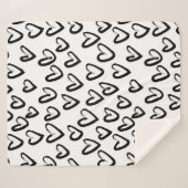 Verf Lijn Hart Patroon Sherpa Deken (Voorkant (horizontaal))