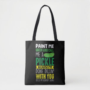 Verf me Green en noem me een kaartje Tote Bag