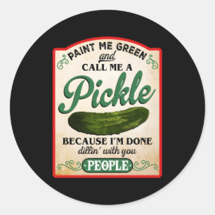 Verf me groen en noem me een kaartje ronde sticker