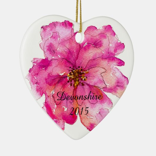 Verf me  Roze Kerstmis Keramisch Ornament (Rechts)