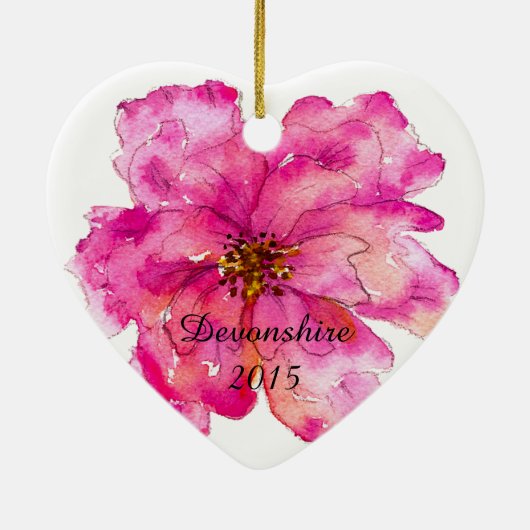 Verf me  Roze Kerstmis Keramisch Ornament (Achterkant)