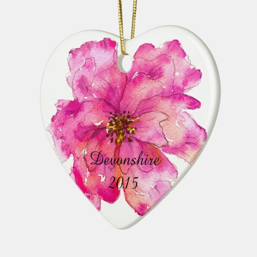 Verf me  Roze Kerstmis Keramisch Ornament (Links)