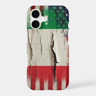 Verf met barsten | Italiaans-Amerikaanse vlag