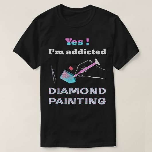Verf met diamant T-shirt Im, toegediend met diaman (Design voorkant)