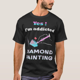 Verf met diamant T-shirt Im, toegediend met diaman