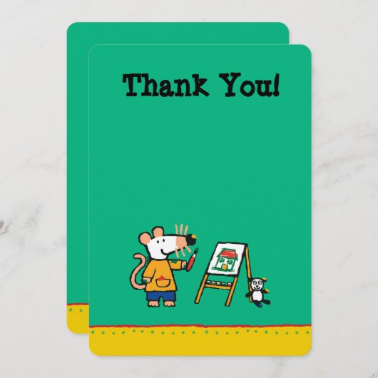 Verf met Maisy! Bedankkaart (Voorkant / Achterkant)