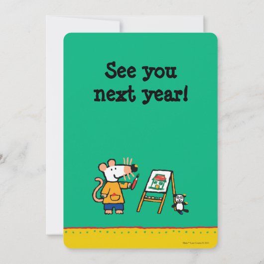 Verf met Maisy! Bedankkaart (Achterkant)