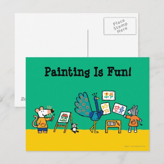 Verf met Maisy! Briefkaart (Voorkant / Achterkant)