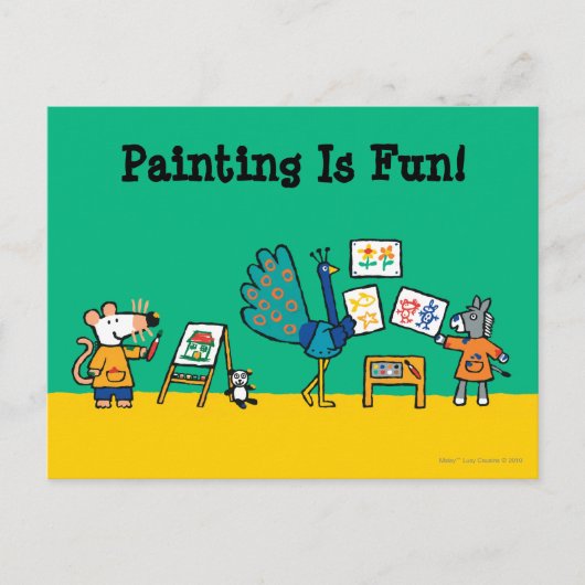 Verf met Maisy! Briefkaart (Voorkant)