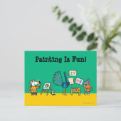 Verf met Maisy! Briefkaart (Staand voorkant)