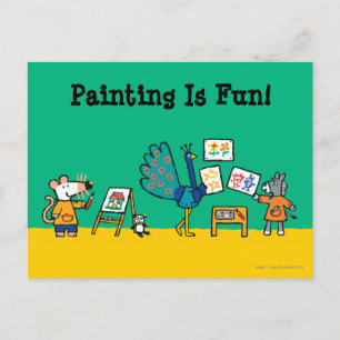 Verf met Maisy! Briefkaart