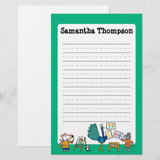 Verf met Maisy! Briefpapier (Voorkant / Achterkant)