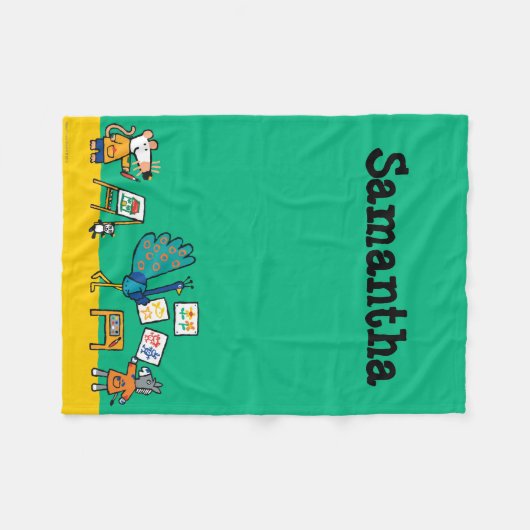 Verf met Maisy! Fleece Deken (Voorkant (Horizontaal))