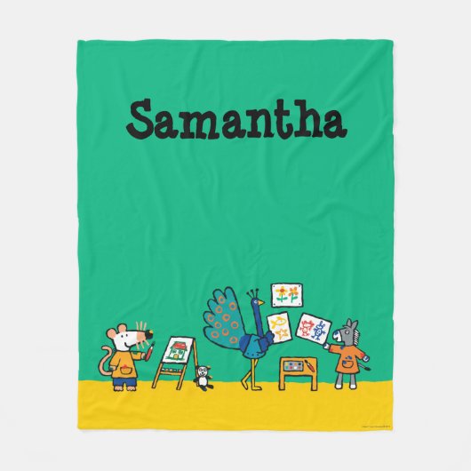 Verf met Maisy! Fleece Deken (Voorkant)