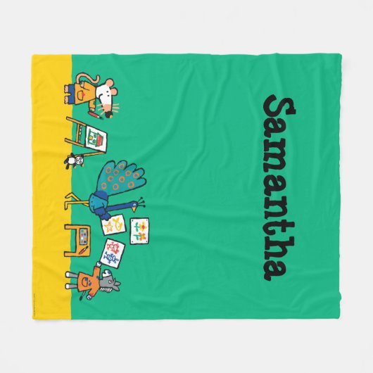 Verf met Maisy! Fleece Deken (Voorkant (Horizontaal))