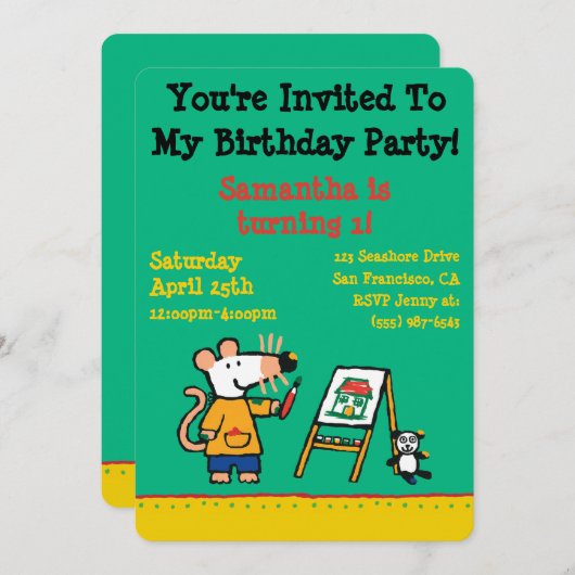 Verf met Maisy! Kaart (Voorkant / Achterkant)