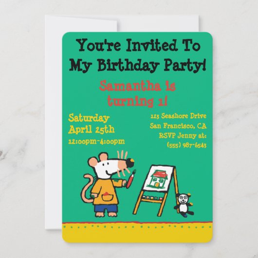 Verf met Maisy! Kaart (Voorkant)