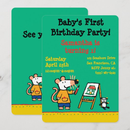 Verf met Maisy! Kaart (Voorkant / Achterkant)