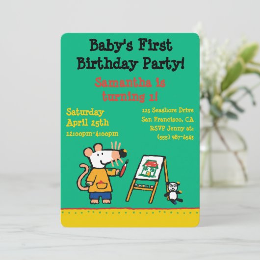 Verf met Maisy! Kaart (Staand voorkant)