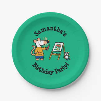 Verf met Maisy! Papieren Bordje