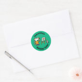 Verf met Maisy! Ronde Sticker (Envelop)
