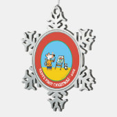 Verf met Maisy! Tin Sneeuwvlok Ornament (Rechts)