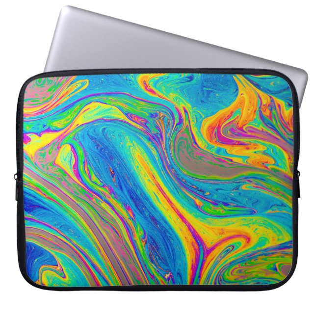 Verf met meerdere kleuren laptop sleeve (Voorkant)