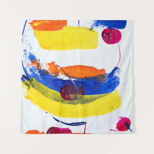 Verf met meerdere kleuren wandkleed (Voorkant (horizontaal))