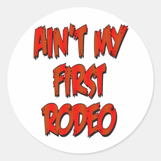 Verf mijn eerste Rodeo Ronde Sticker (Voorkant)
