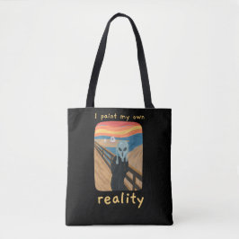 Verf mijn eigen realiteit het schermasterstuk tote bag