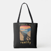 Verf mijn eigen realiteit het schermasterstuk tote bag (Achterkant)