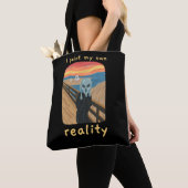 Verf mijn eigen realiteit het schermasterstuk tote bag (Dichtbij)
