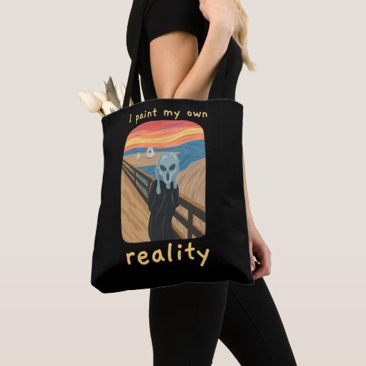 Verf mijn eigen realiteit het schermasterstuk tote bag (Dichtbij)