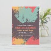 Verf Nacht Verjaardagsfeest Kaart (Staand voorkant)