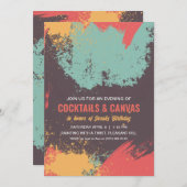 Verf Nacht Verjaardagsfeest Kaart (Voorkant / Achterkant)