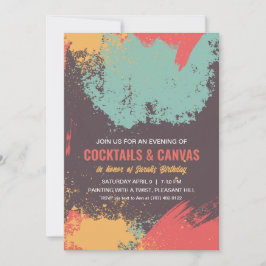 Verf Nacht Verjaardagsfeest Kaart