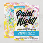 Verf Nacht Verjaardagsfeest Kaart (Voorkant / Achterkant)