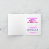 Verf Night Birthday Opgevouwen Uitnodigen - Roze (Binnen)