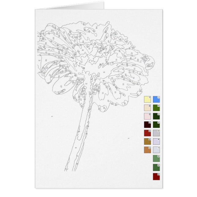 Verf op nummerkaart: Bloem (Voorkant)